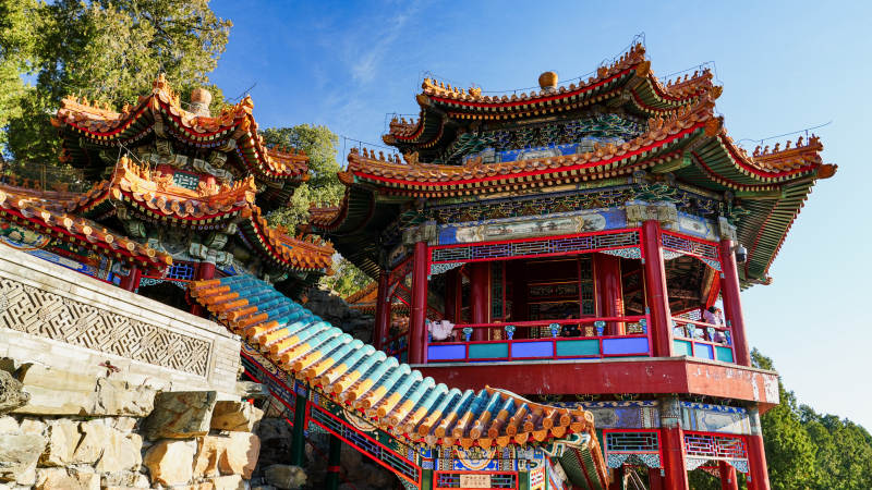 古色古香的亭台楼阁图片