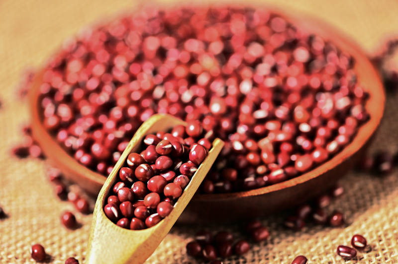 红豆赤豆红小豆豆类特写图片