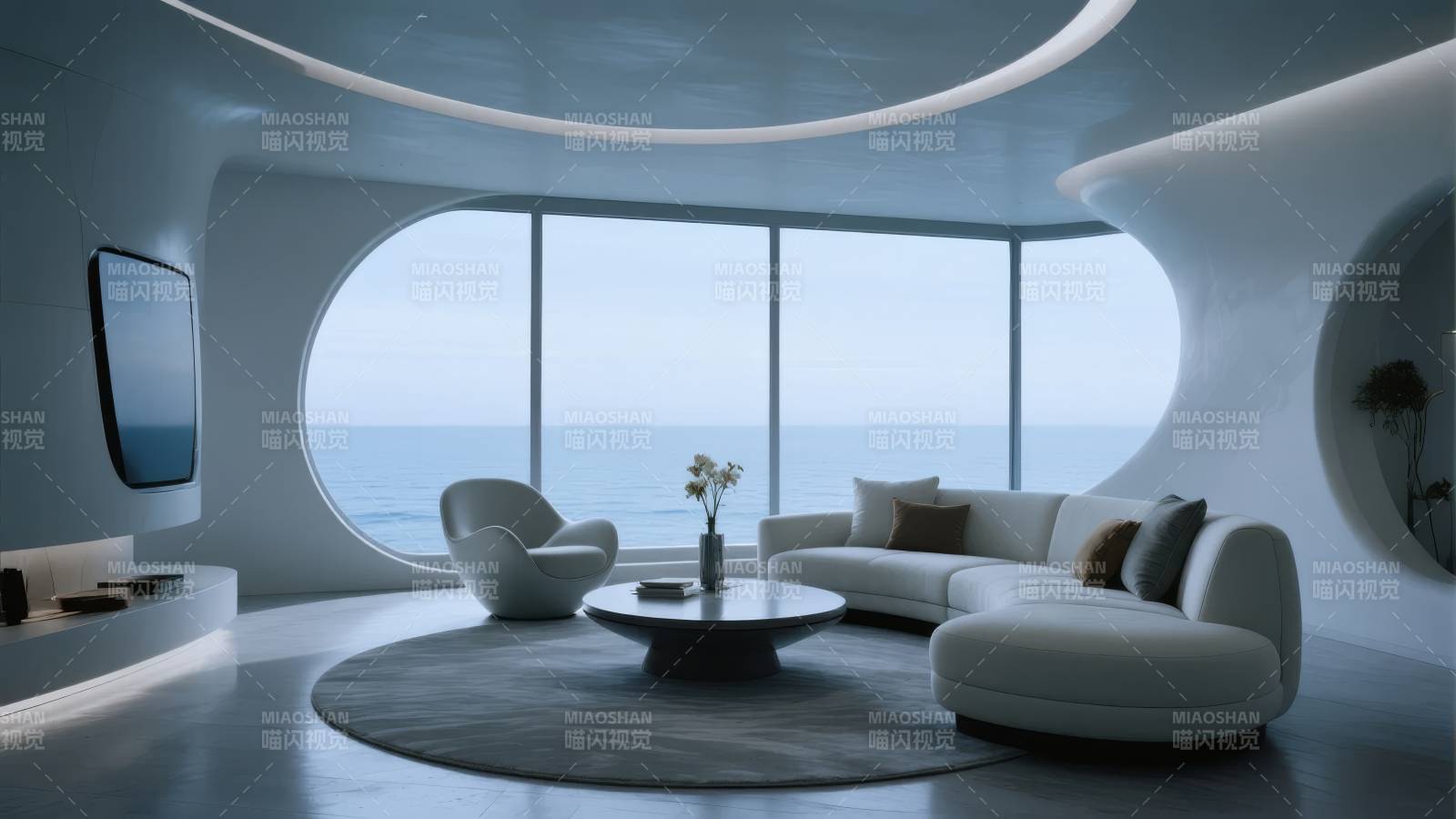 未来感海滨客厅图片