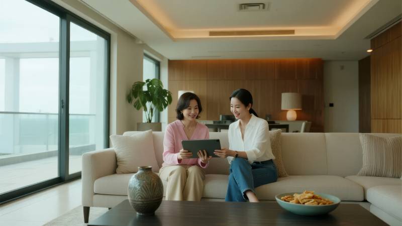 姐妹共赏平板时光图片