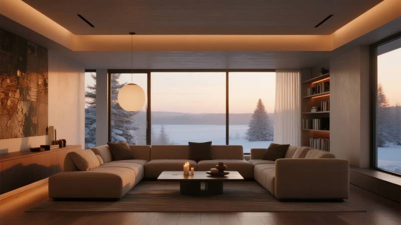 现代客厅美景图片