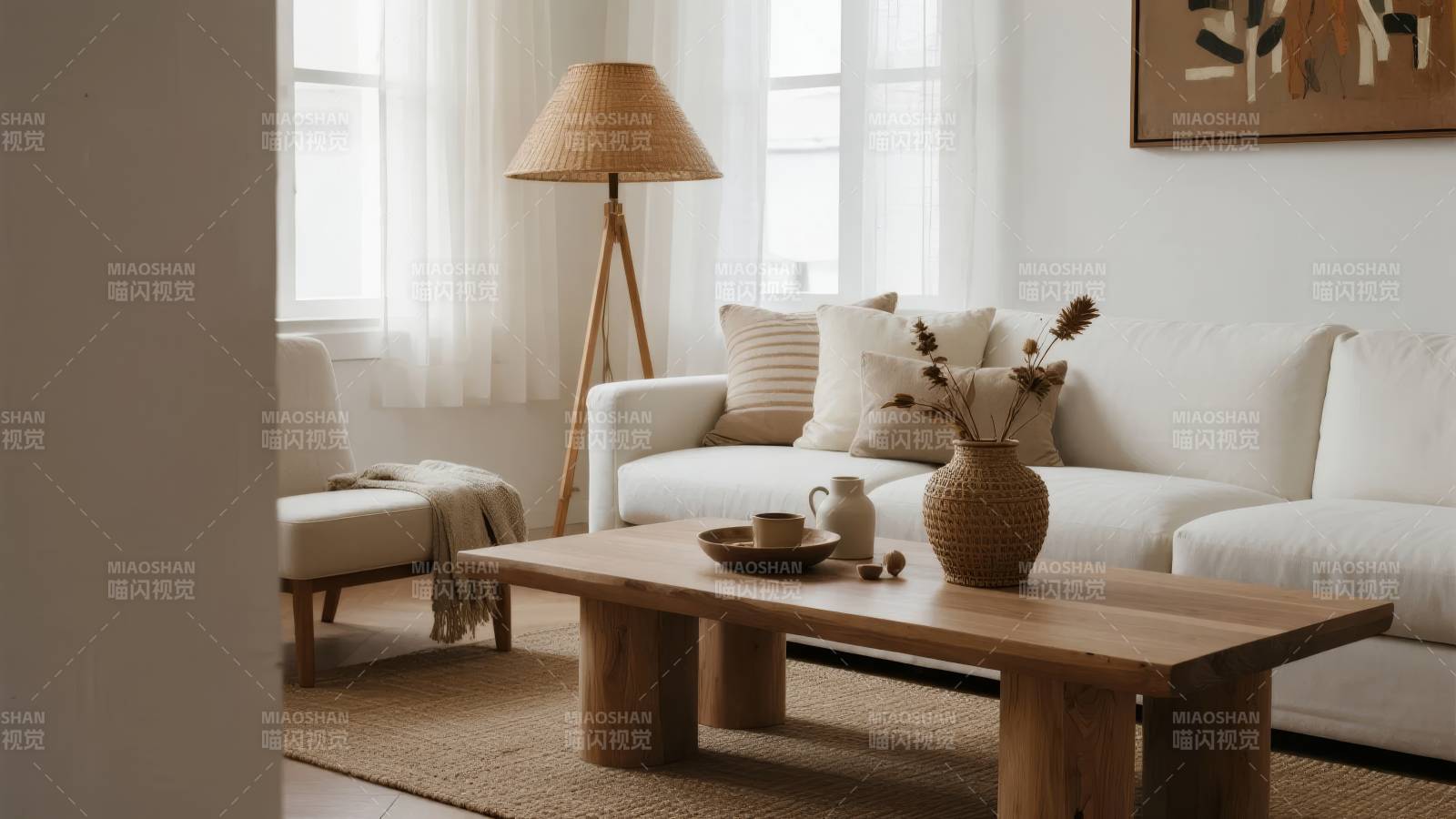 温馨客厅一角图片