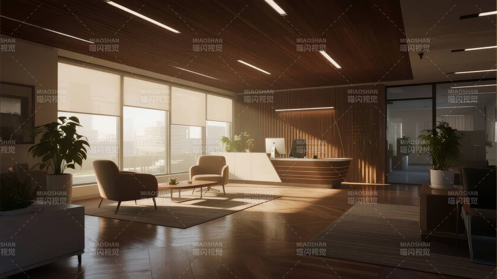 现代简约办公室图片