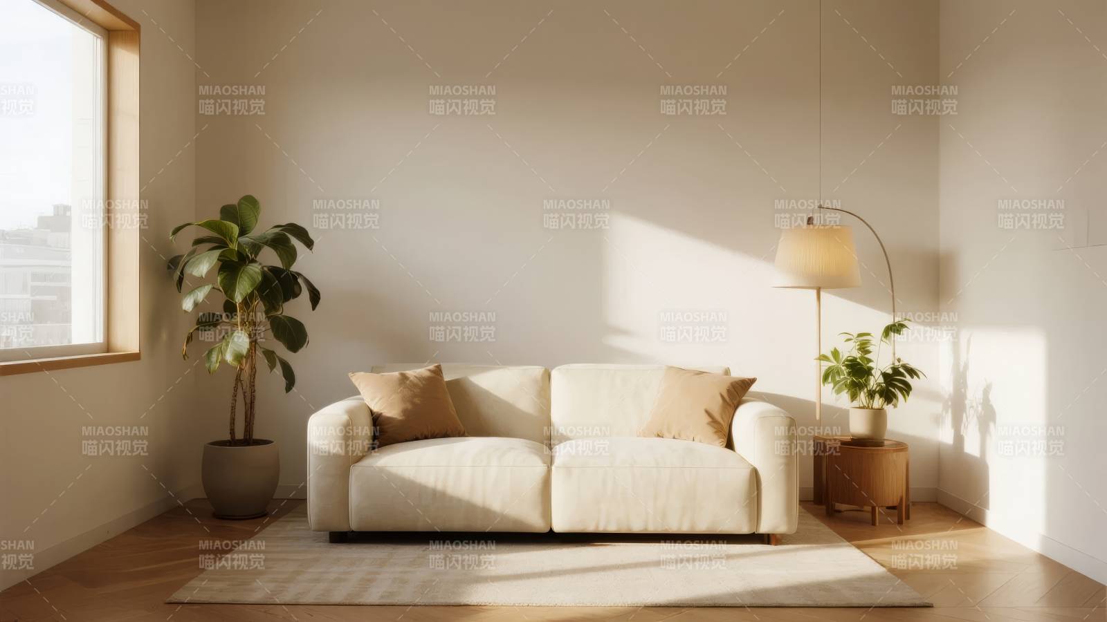 简约客厅阳光照耀图片