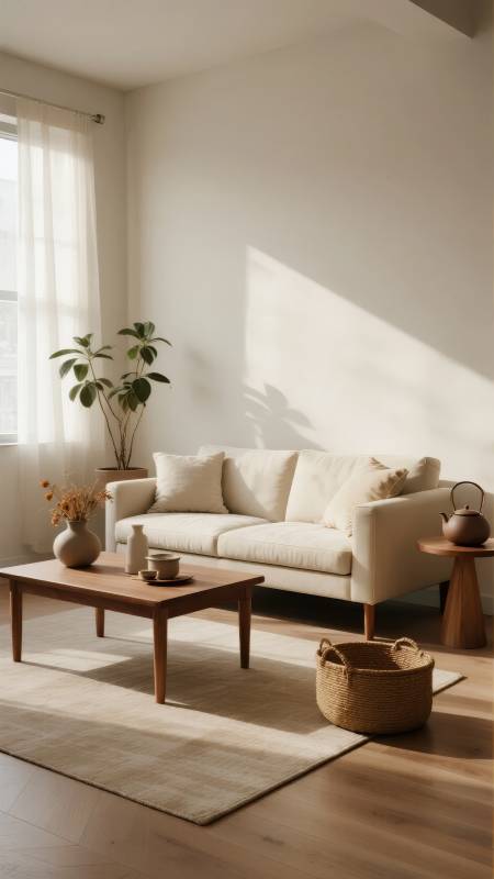 简约客厅阳光照耀图片