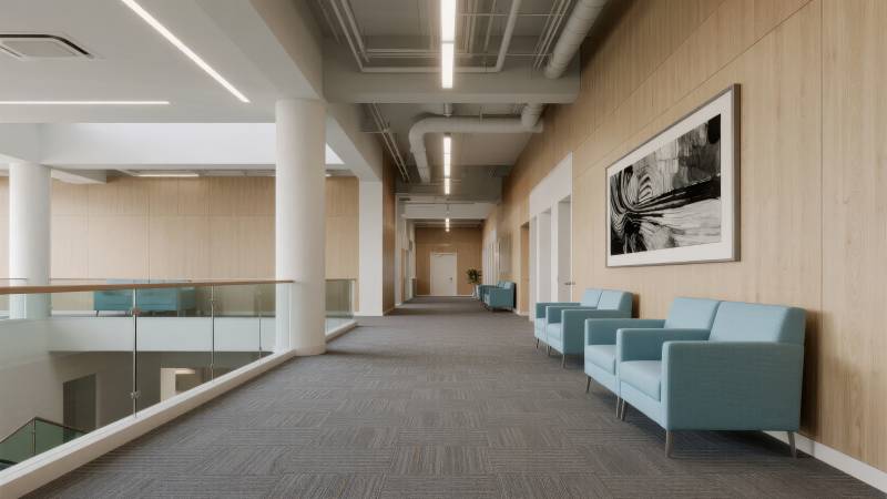 现代办公走廊设计图片