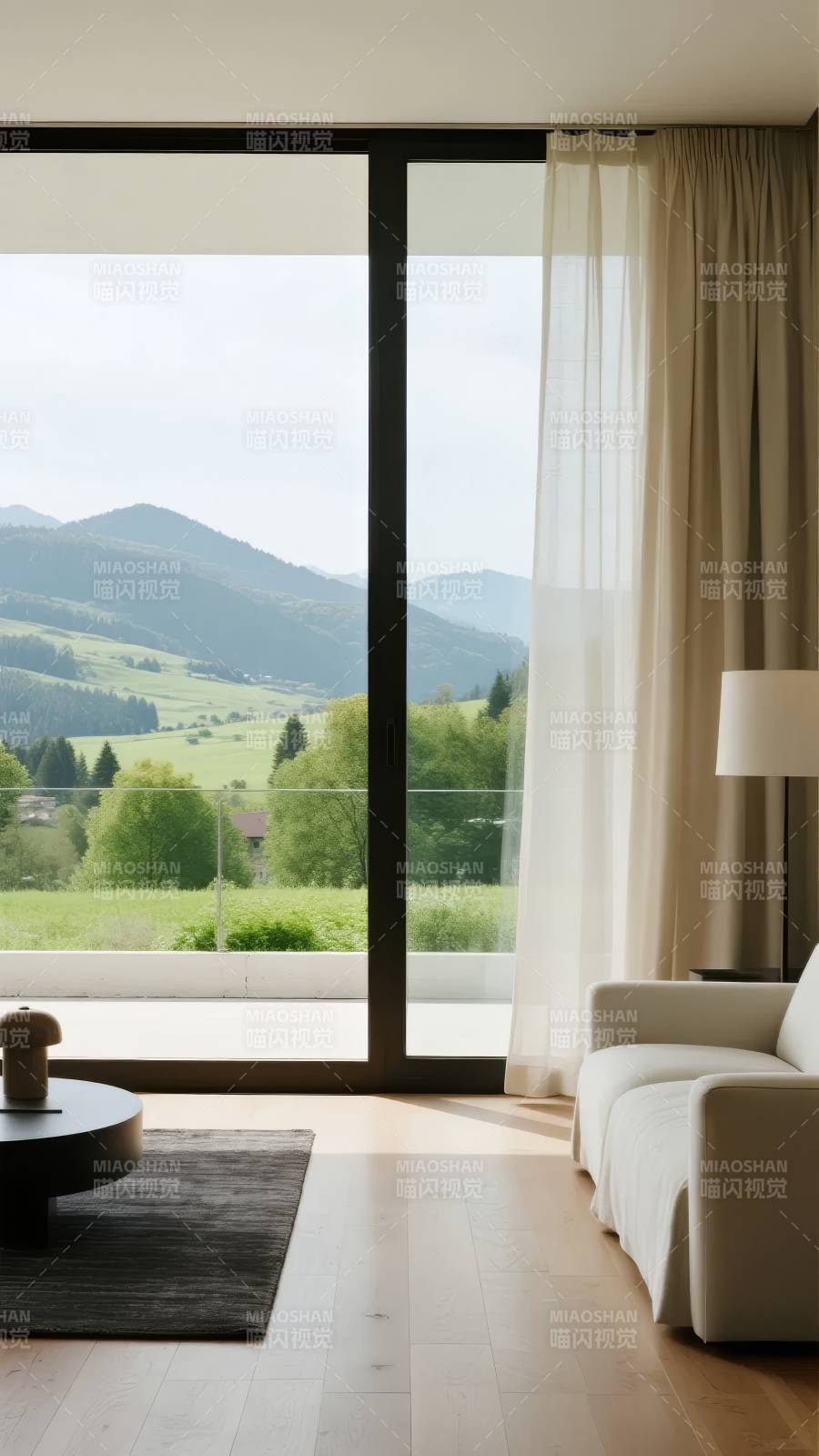 山景客厅 宁静悠然图片