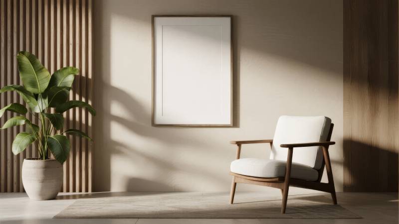 简约客厅一角图片