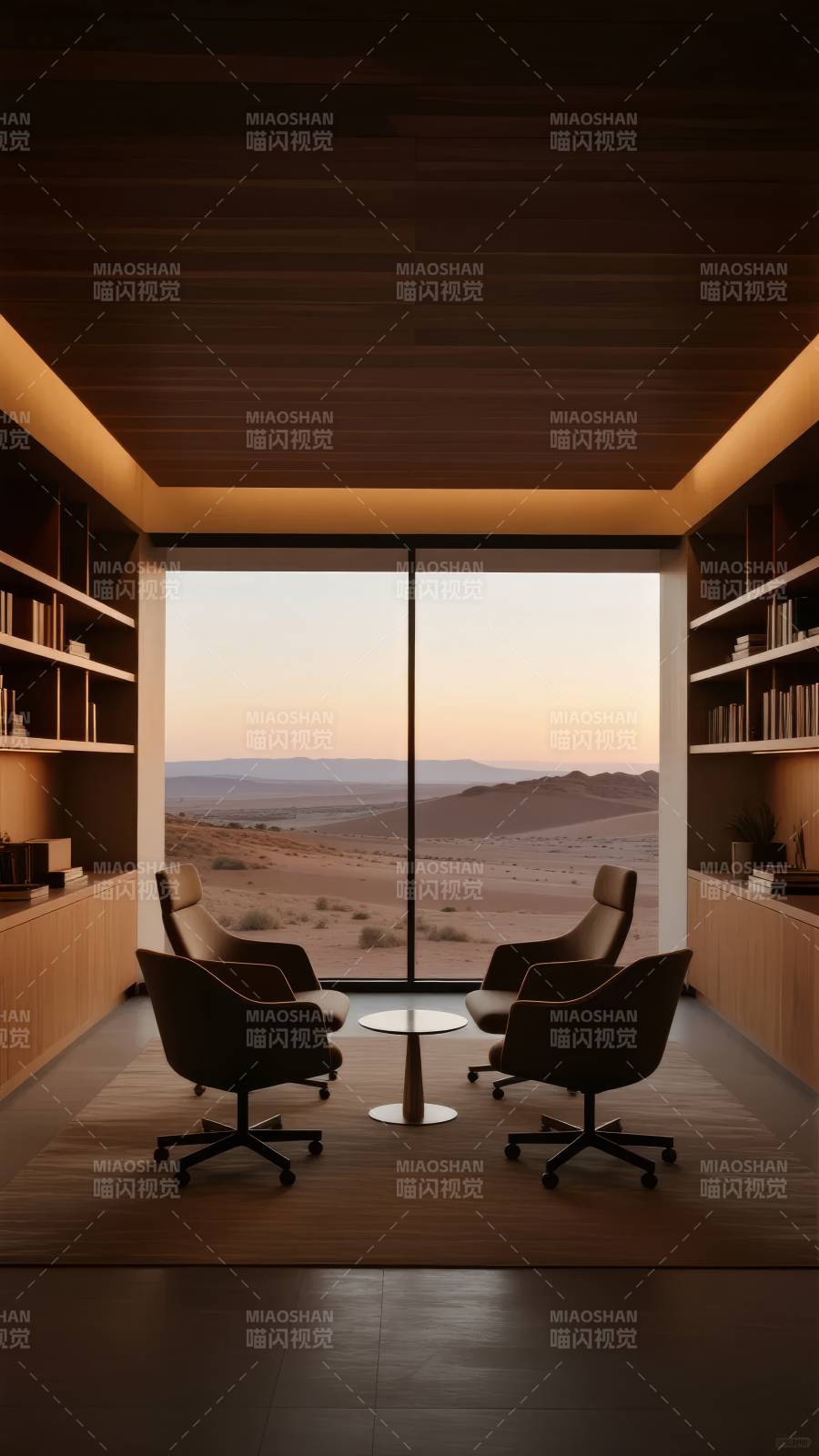 沙漠书房静谧时光图片