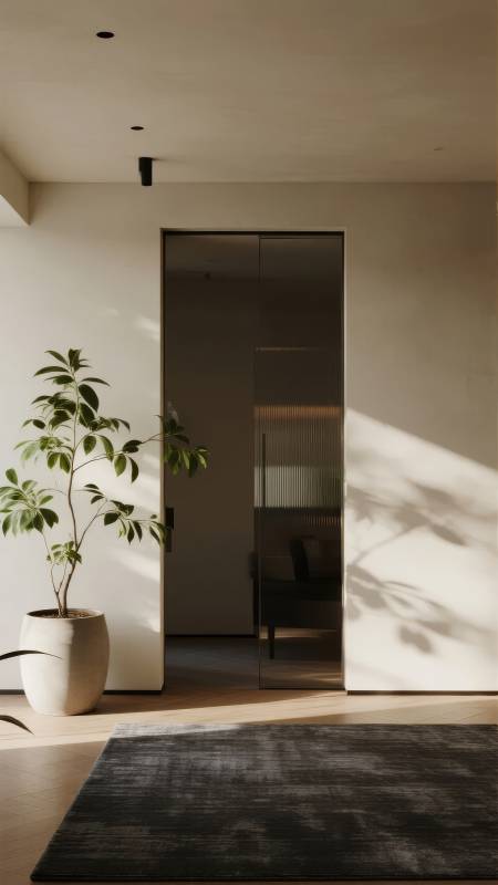 光影中的静谧门廊图片