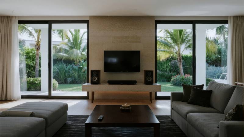 现代客厅观景图图片