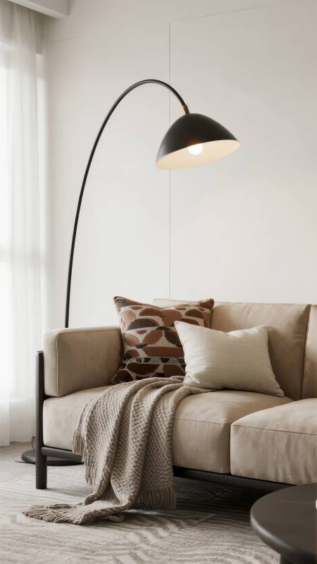 现代简约客厅一角图片