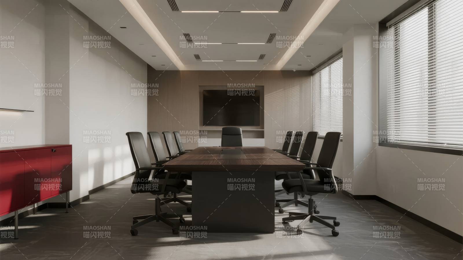 现代会议室全景图片