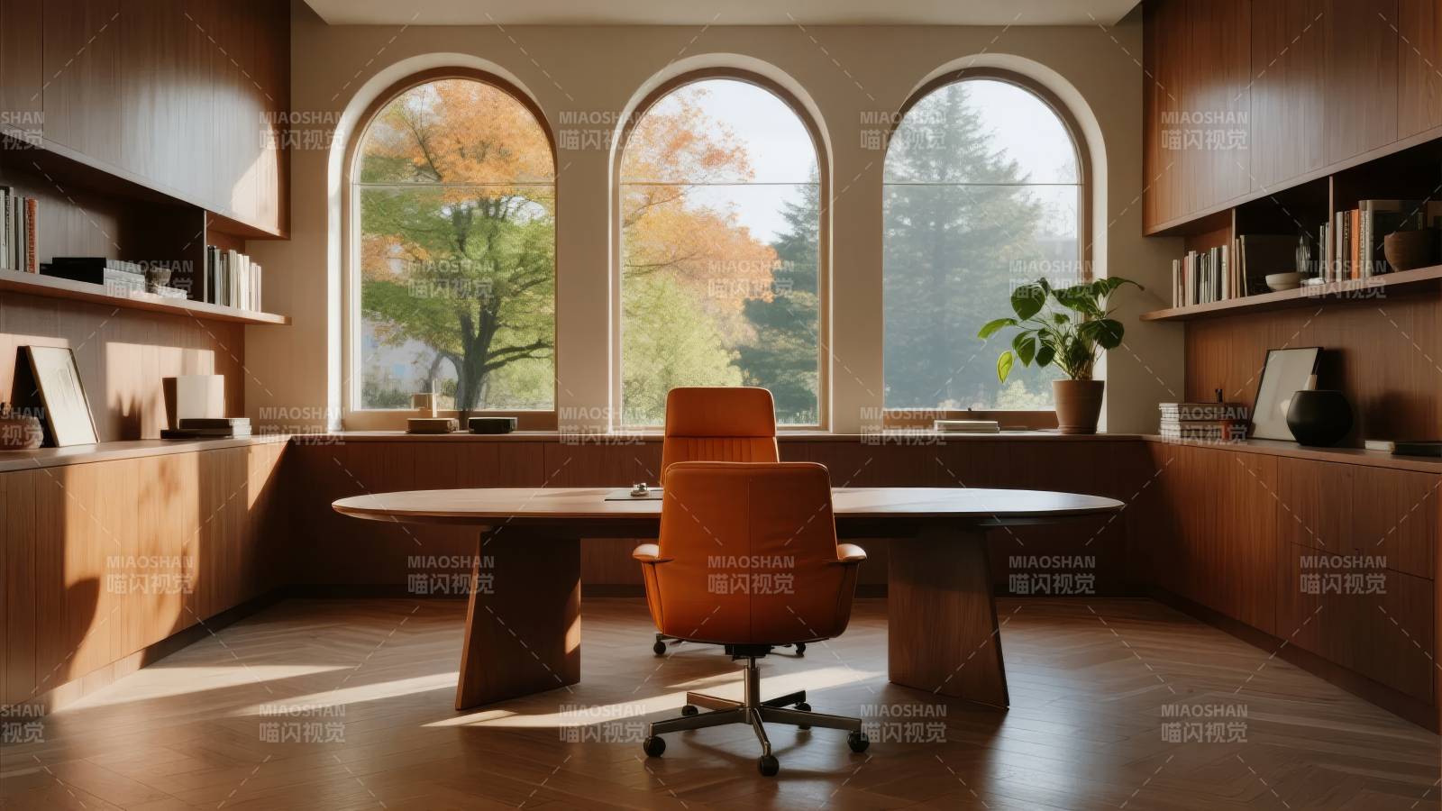 温馨书房 秋景入窗图片