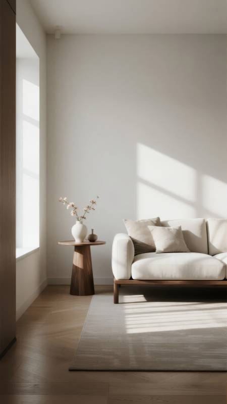 极简客厅光影图片