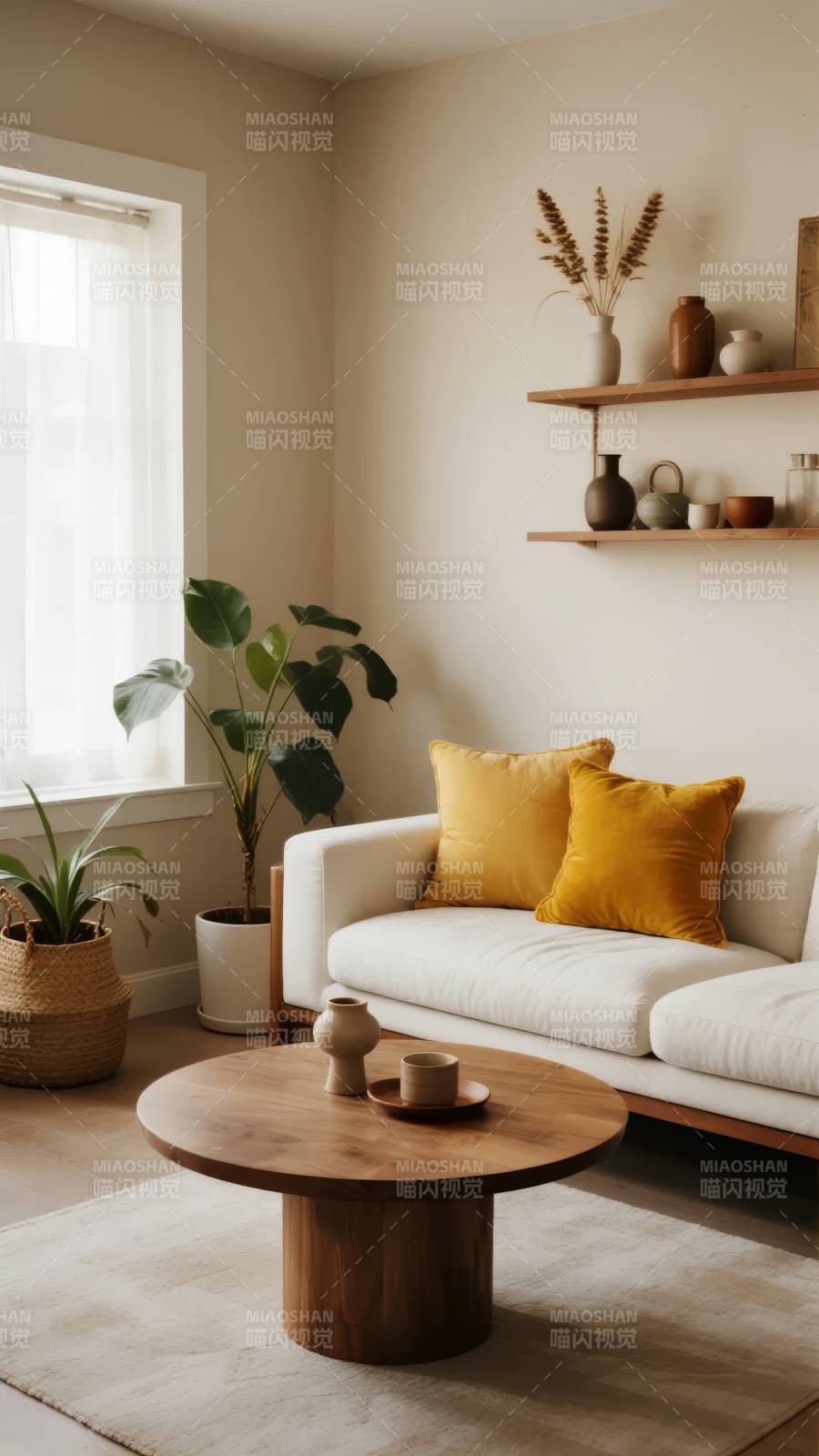 温馨客厅一角图片