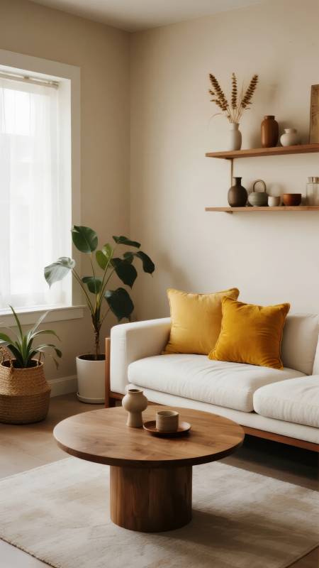 温馨客厅一角图片