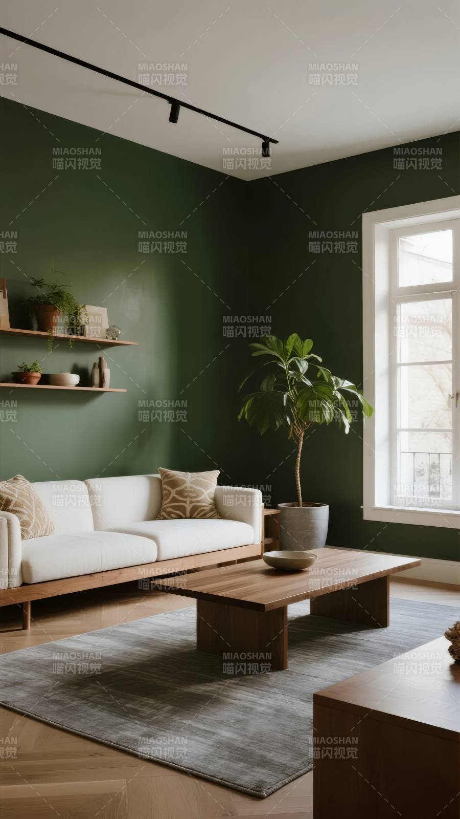 绿意盎然的客厅图片