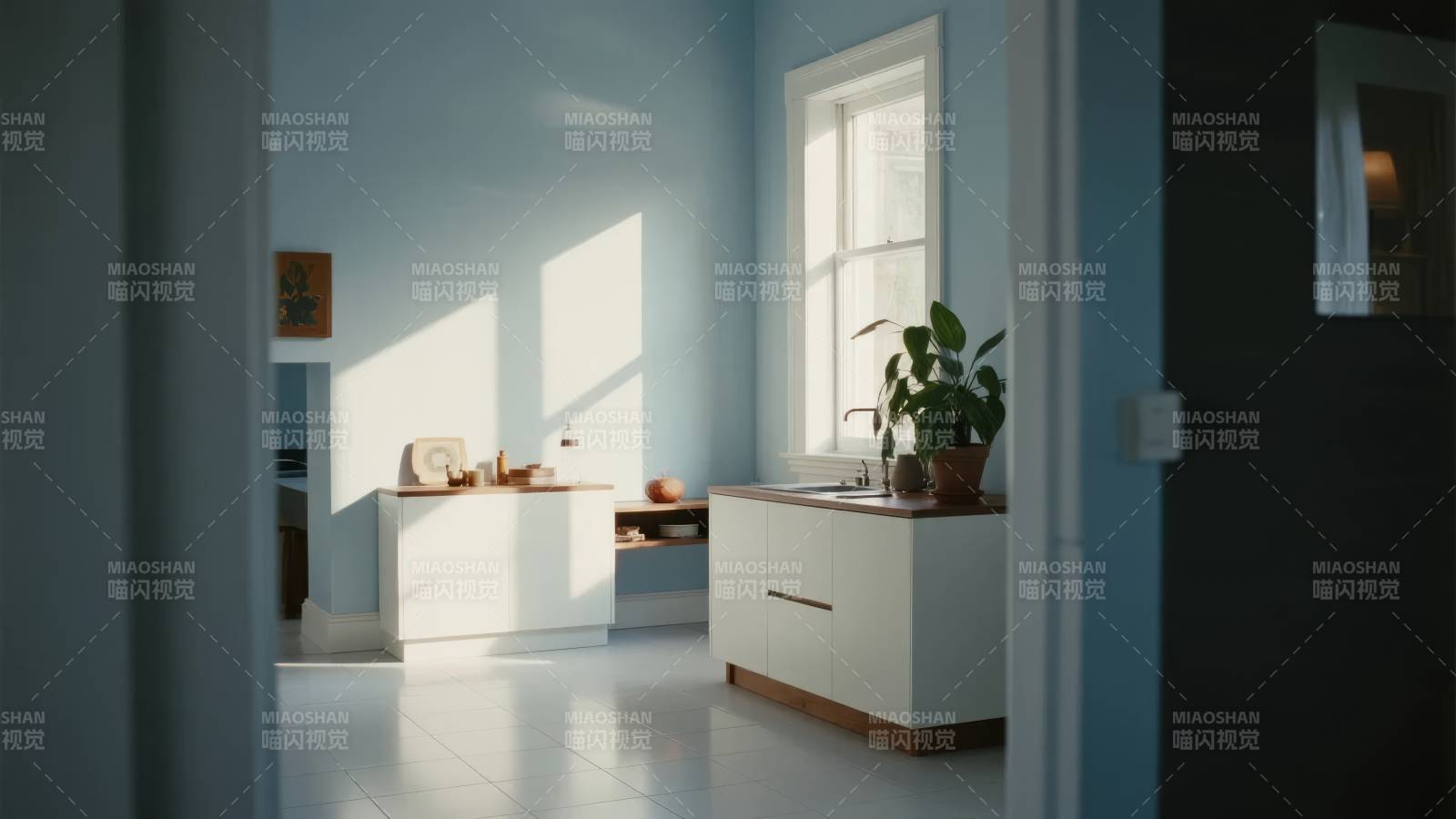 明亮厨房一隅图片