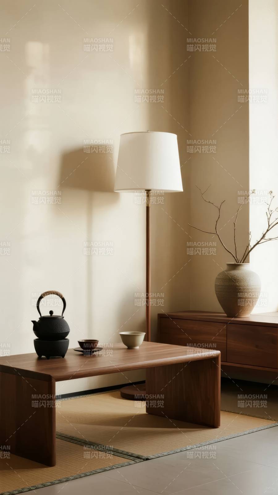 静谧茶室一角图片