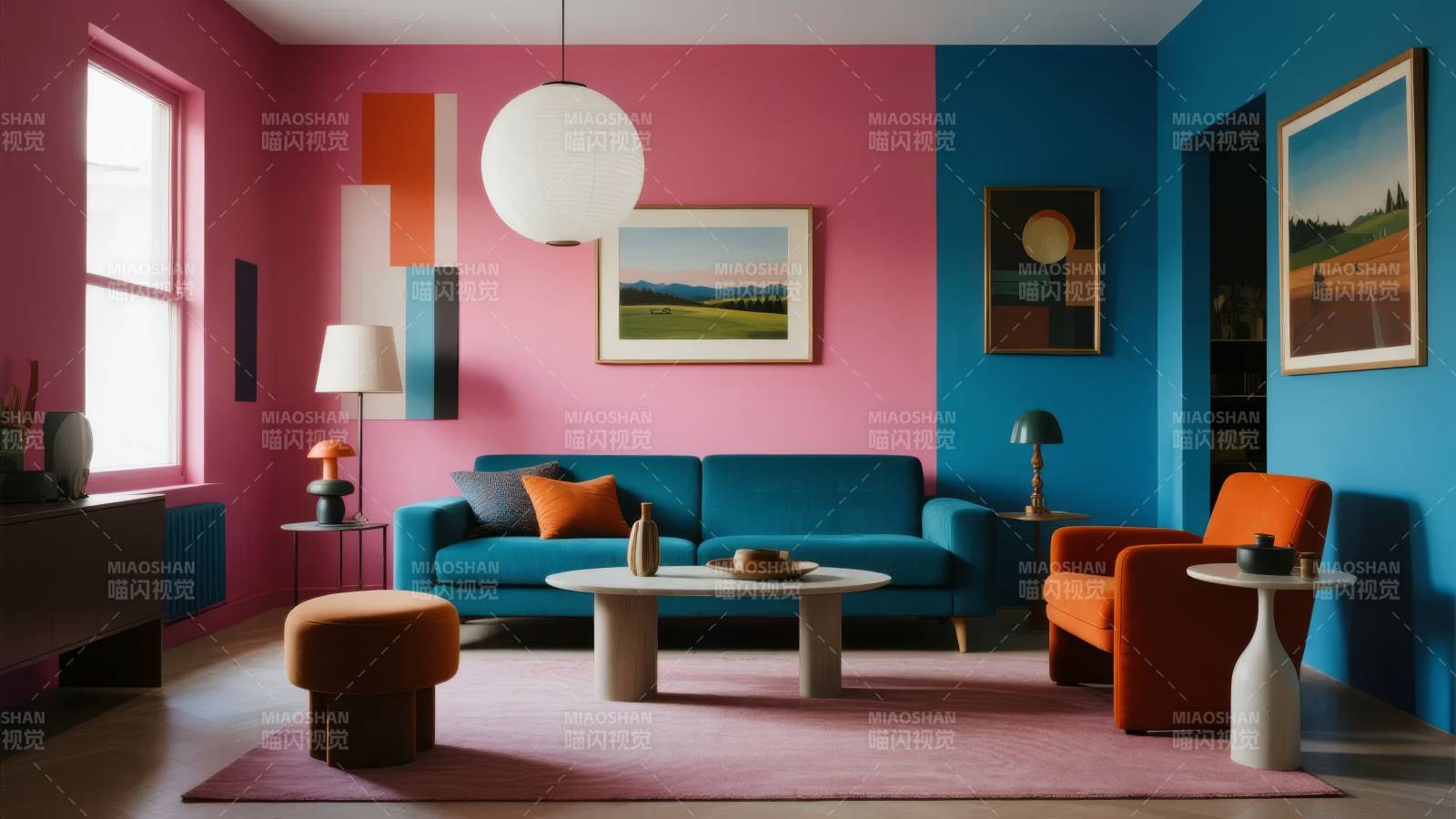 色彩斑斓的客厅图片