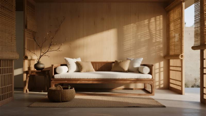 日式禅意客厅图片