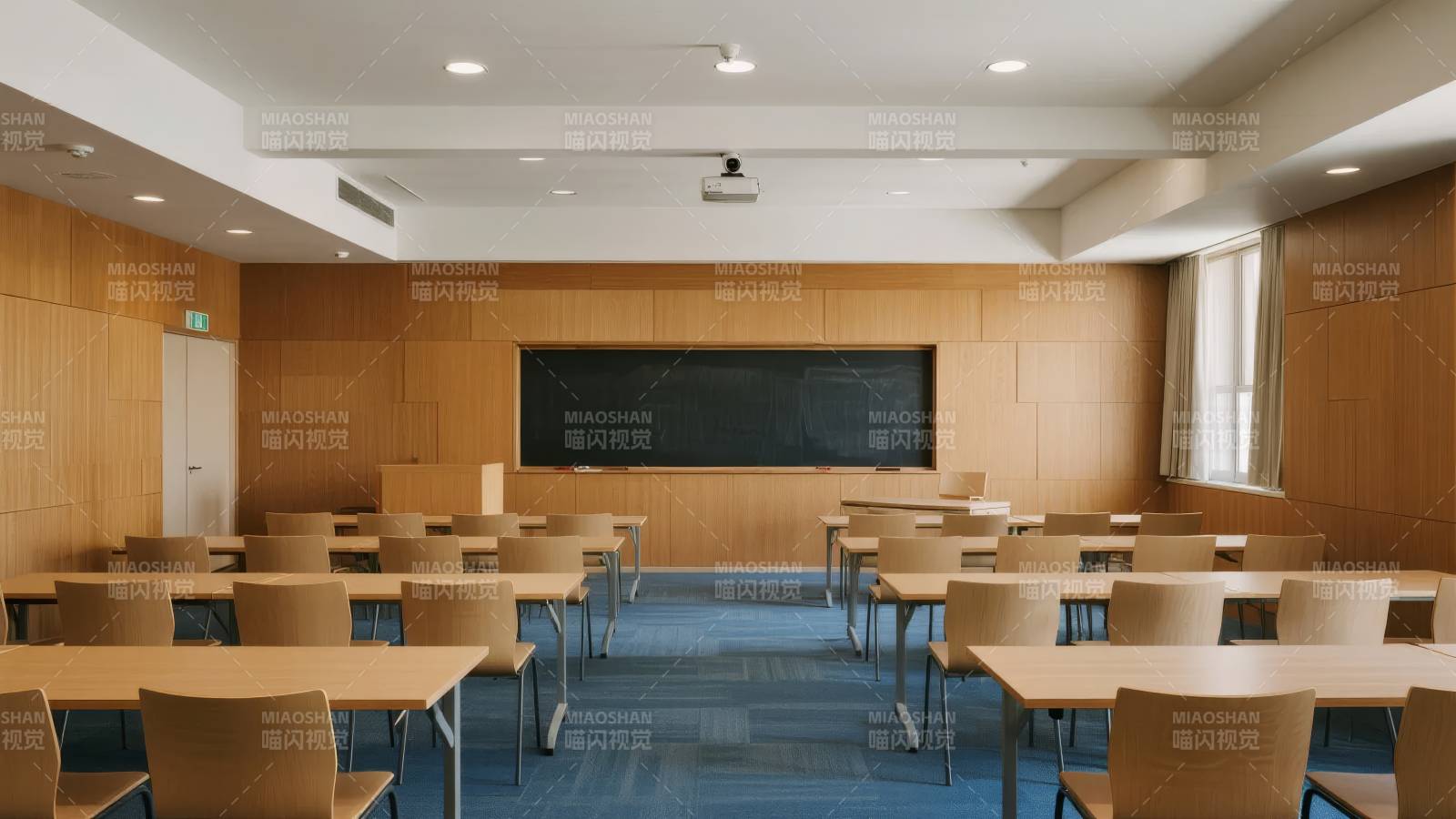 明亮的教室内部图片