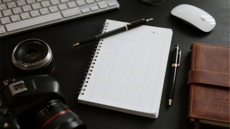 办公桌面静物图片