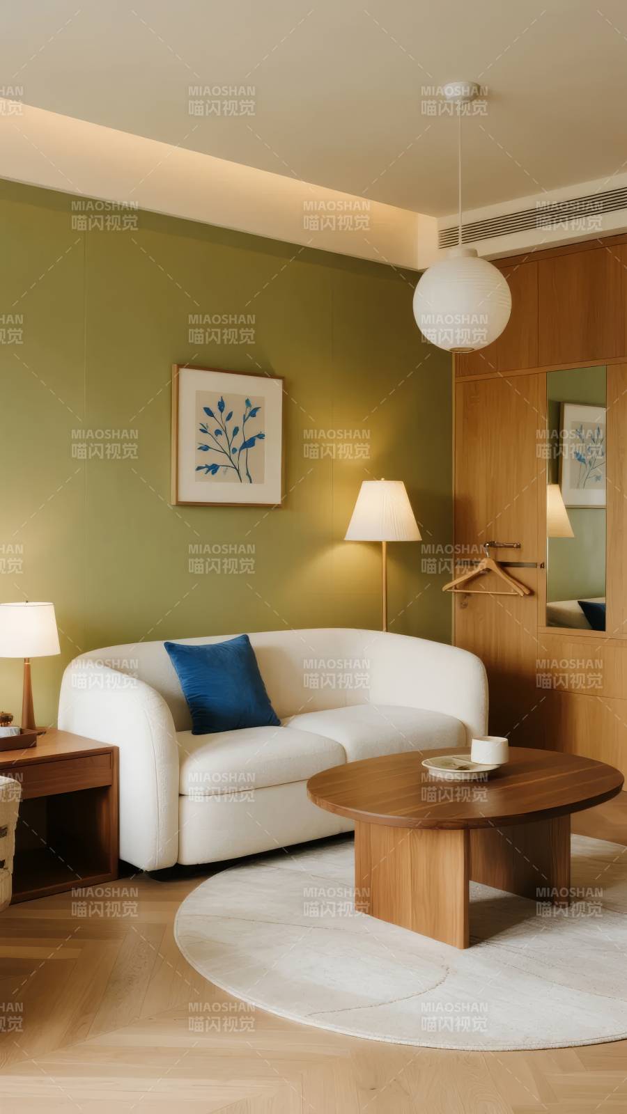 温馨现代客厅一角图片