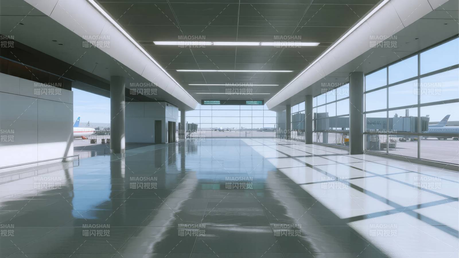 现代机场大厅图片