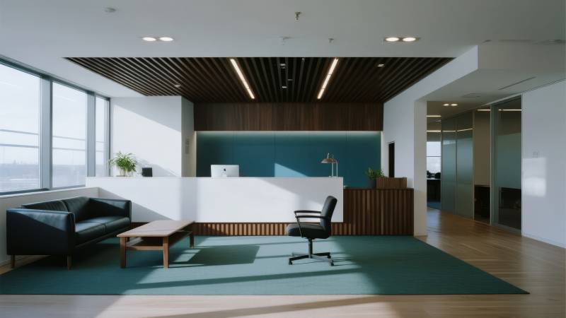 现代简约办公大厅图片