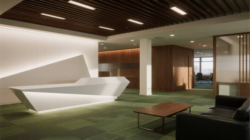 现代简约办公大厅图片