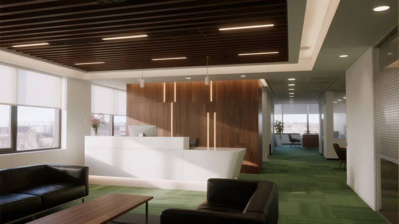 现代办公大厅图片