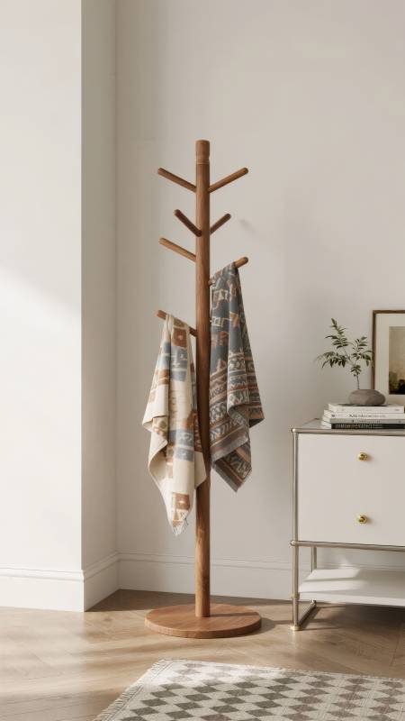 简约木制衣架图片