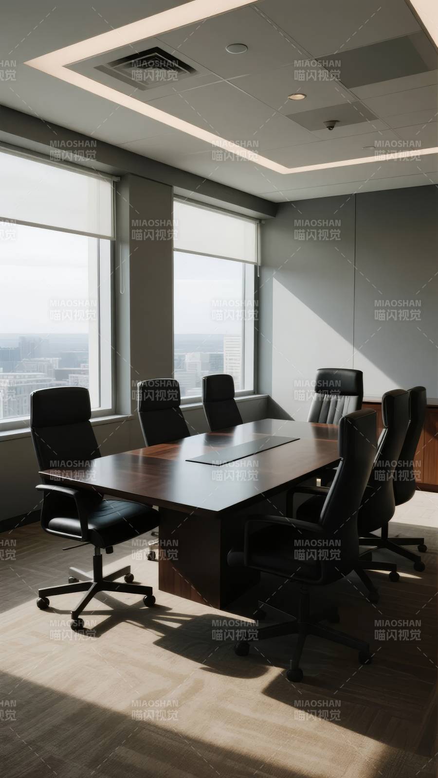 现代会议室全景图片