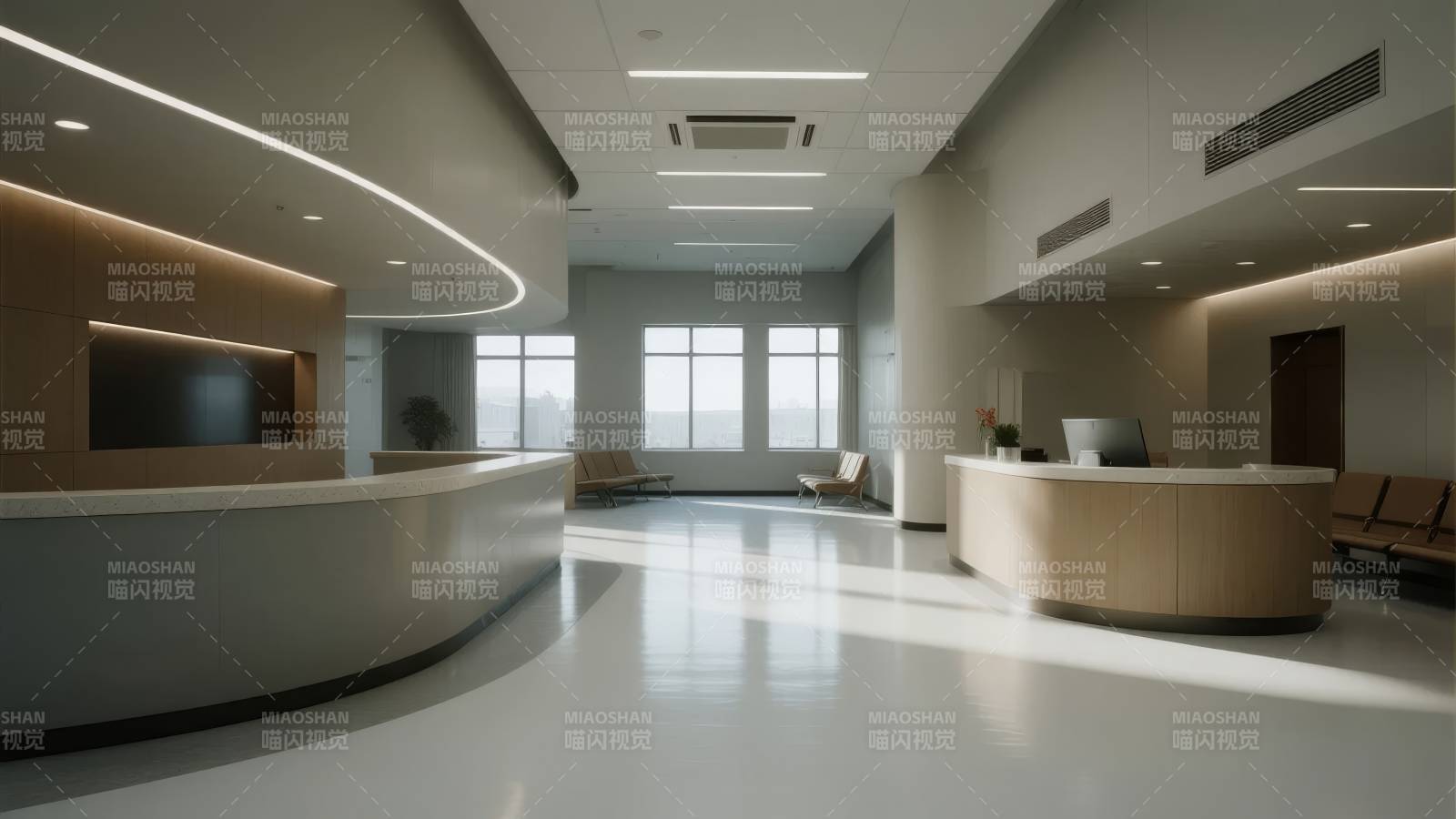 现代医院大厅图片