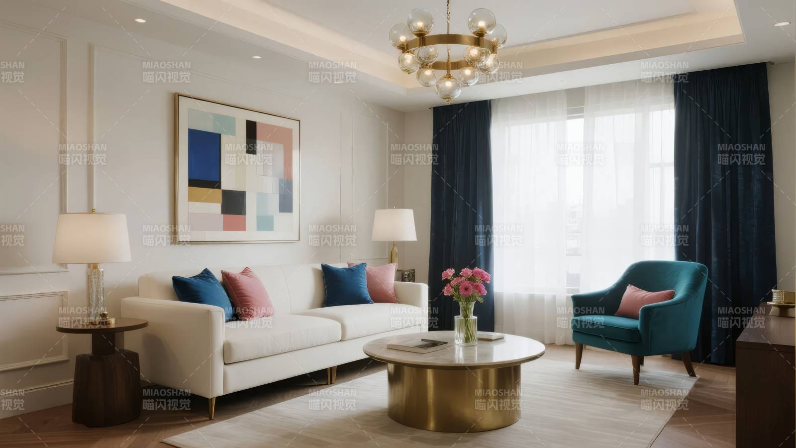 现代客厅优雅布置图片