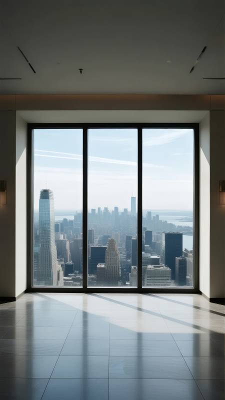 城市天际线全景图片