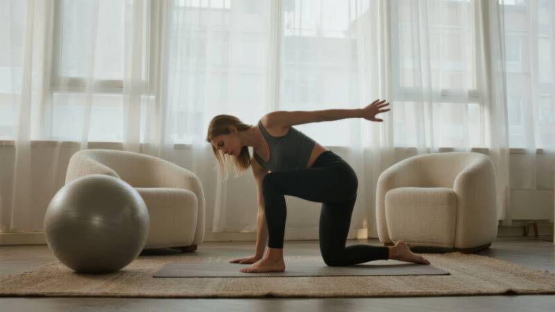 居家瑜伽练习图片