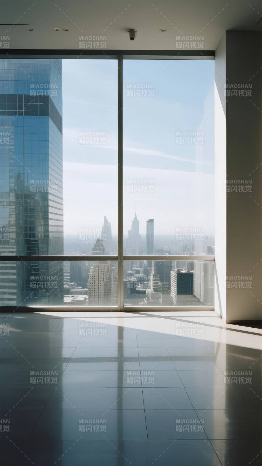 城市天际线窗景图片