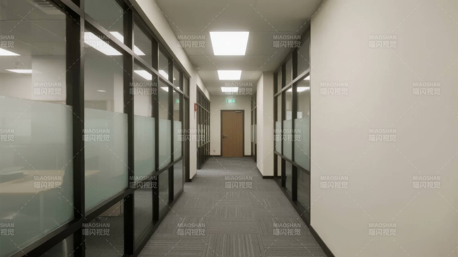 现代办公走廊图片