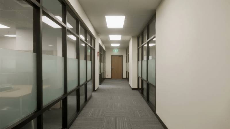 现代办公走廊图片