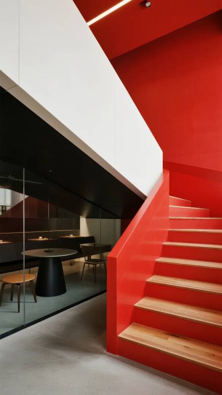 红阶木梯 现代空间图片