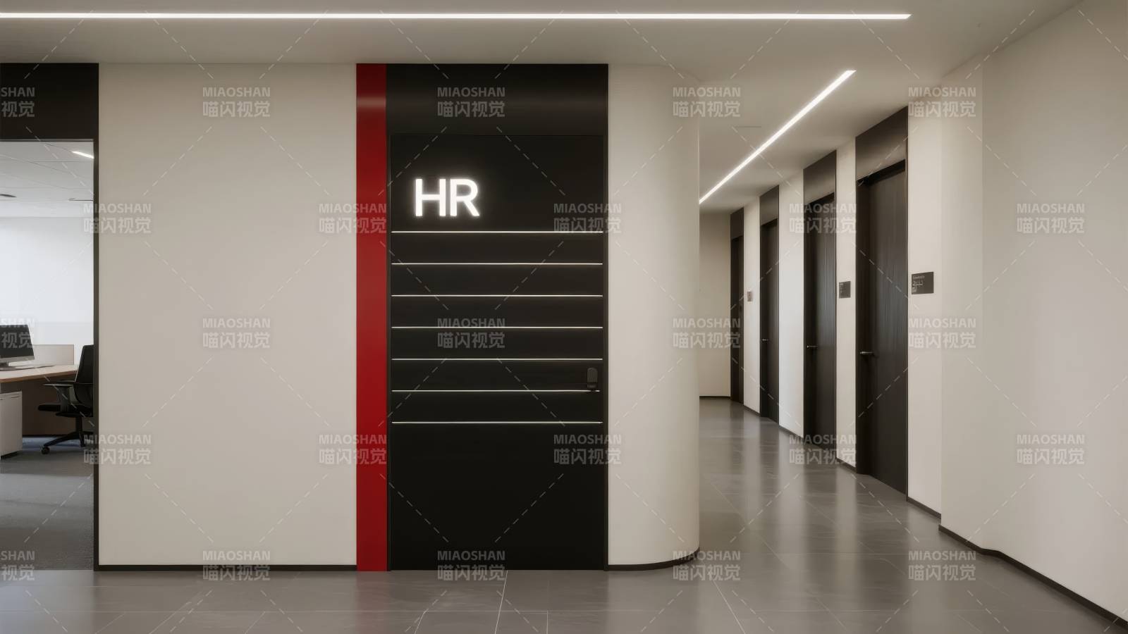 现代办公HR门厅图片