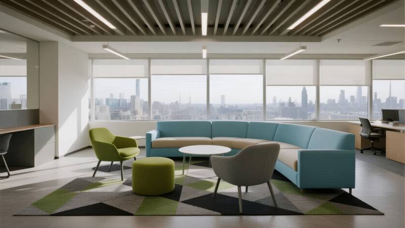 现代办公休闲区图片