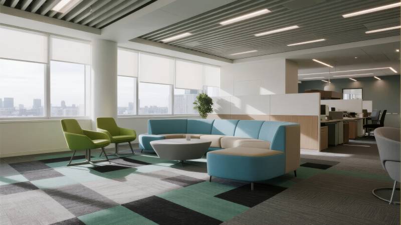 现代办公休闲区图片