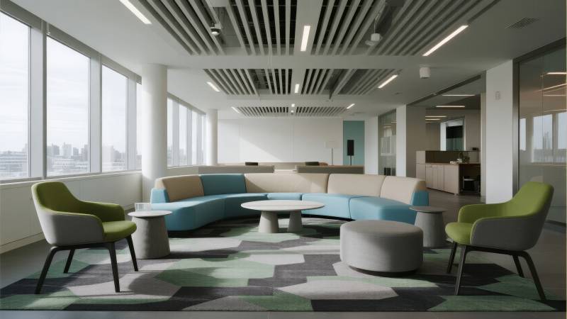 现代办公休闲区图片