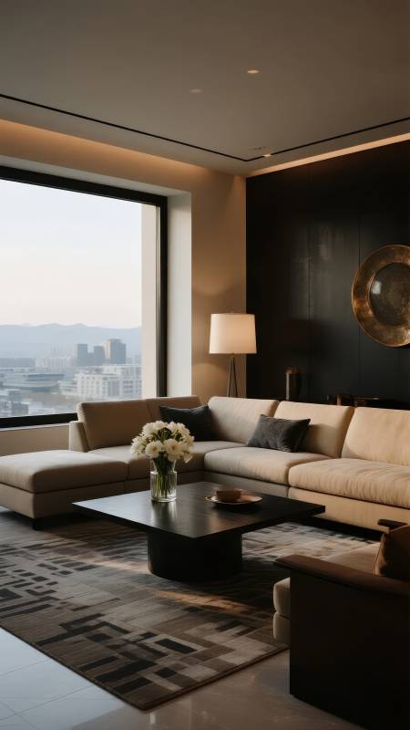 现代客厅 城市景观图片