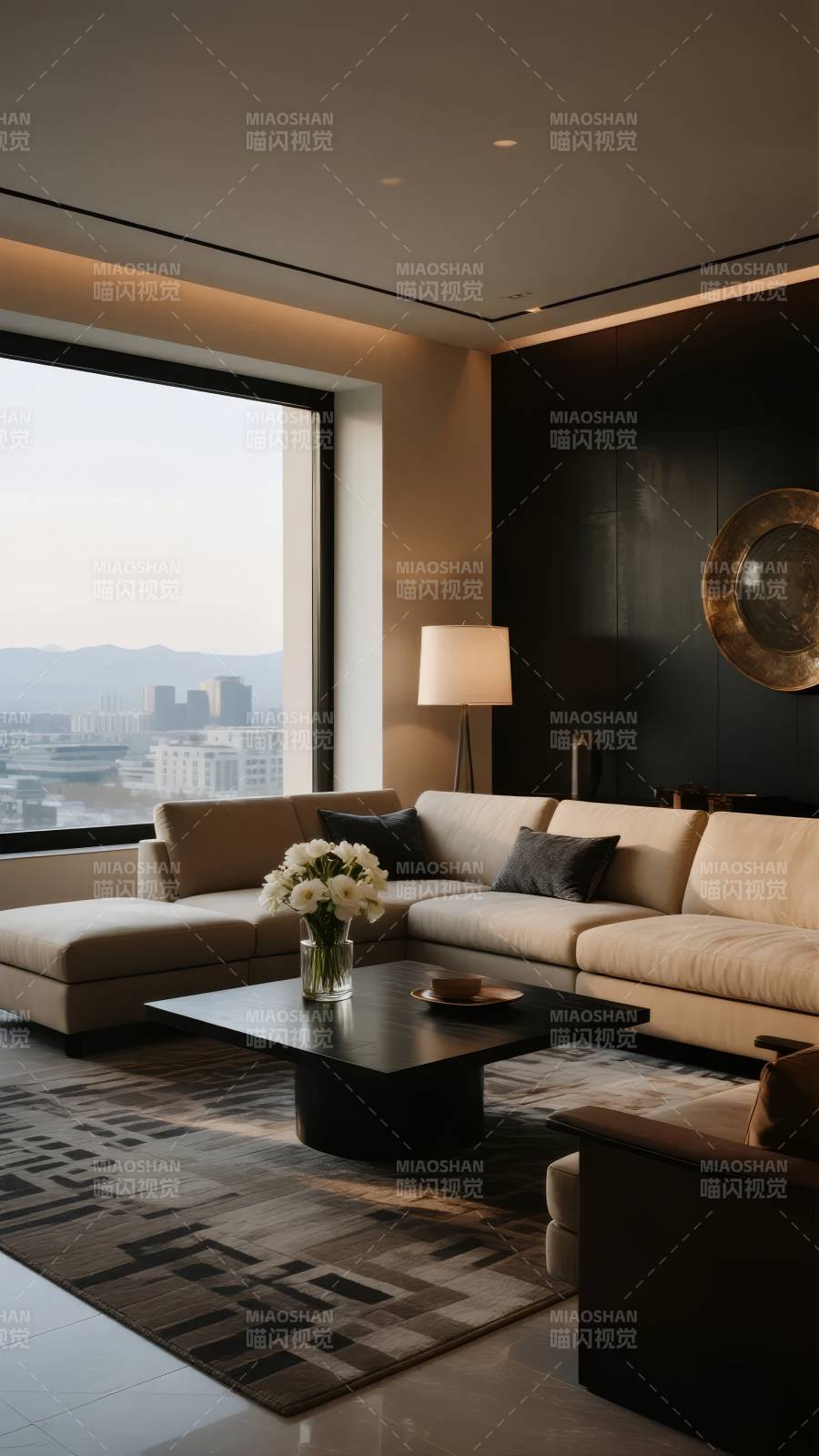 现代客厅 城市景观图片