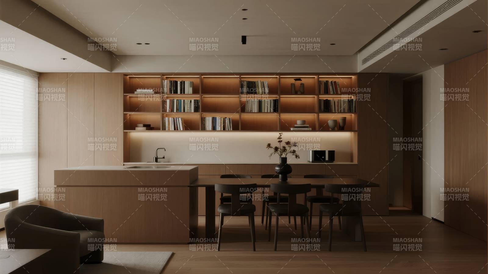 现代简约书房设计图片